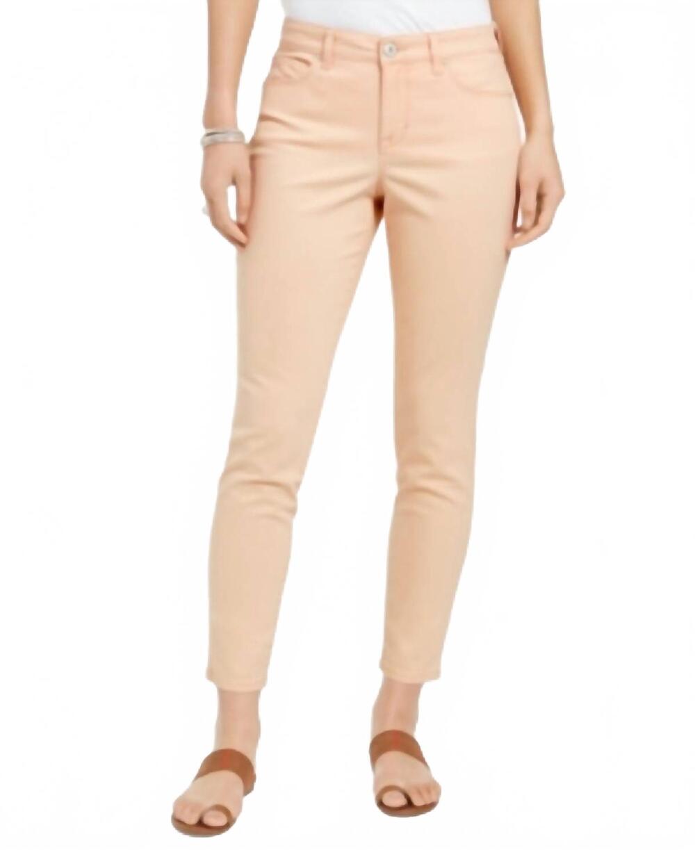 NEW STYLE & CO. curvy skinny jeans in creamsicle